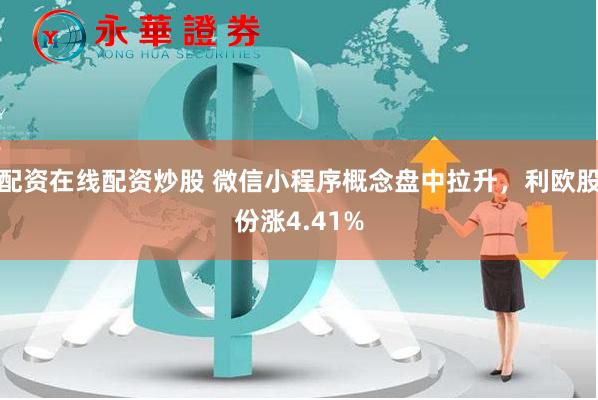 配资在线配资炒股 微信小程序概念盘中拉升，利欧股份涨4.41%